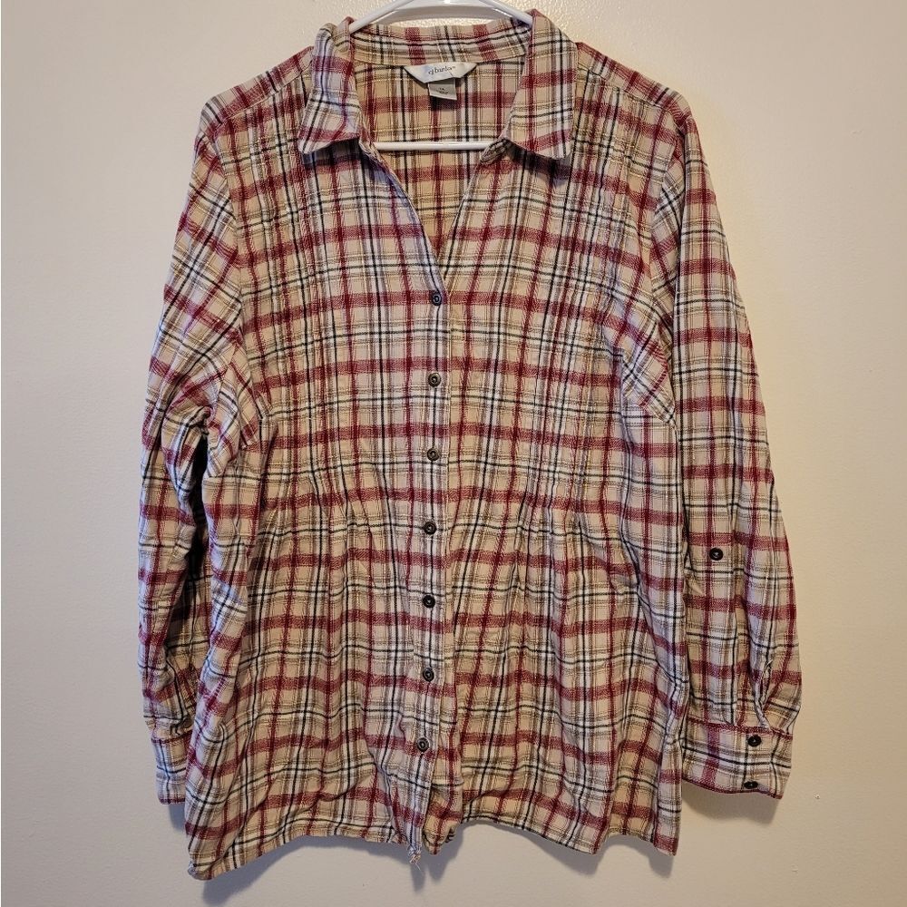 Cj Banks Plaid‎ Button-Up Shirt